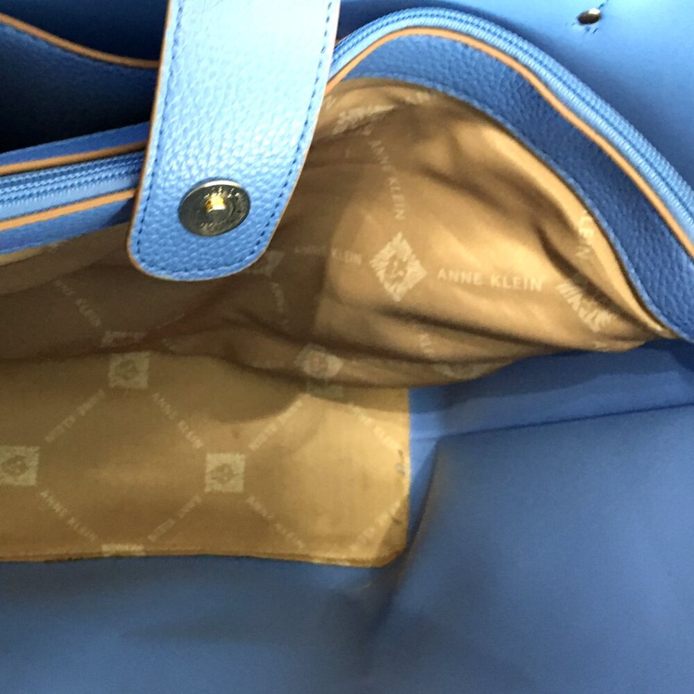 Ann Klein Women's Blue Purse Tote Bag - Picture 5 of 5